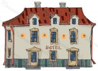 hotel — a place that provides rooms for travellers